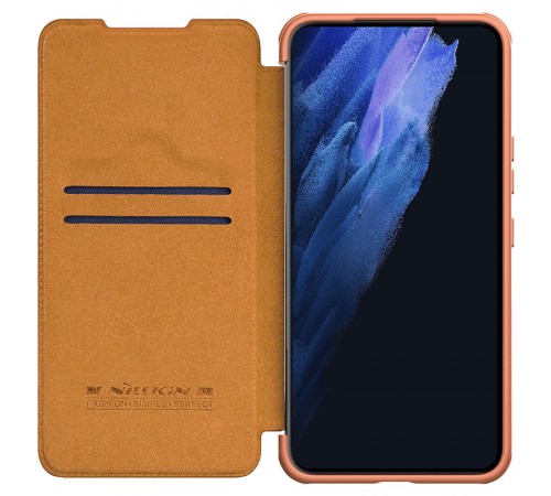 Шкіряний чохол-книжка Nillkin Qin Pro Camshield для Samsung Galaxy S23+ Коричневий
