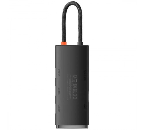 Перехідник HUB Baseus Lite Series 5in1 (Type-C to HDMI + 3xUSB 3.0 + PD) (WKQX04) Чорний