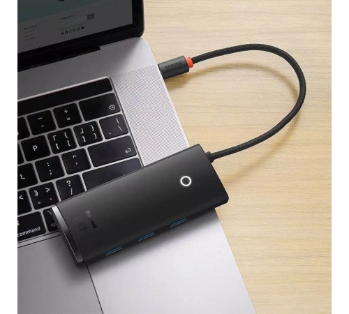 Перехідник HUB Baseus Lite Series 5in1 (Type-C to HDMI + 3xUSB 3.0 + PD) (WKQX04) Чорний