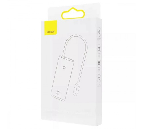 Перехідник HUB Baseus Lite Series 5in1 (Type-C to HDMI + 3xUSB 3.0 + PD) (WKQX04) Чорний
