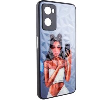 TPU+PC чохол Prisma Ladies для Oppo A57s / A77s Black in White