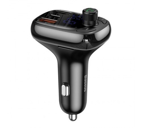 АЗП FM модулятор Baseus S-13 36W (2USB-A/1C) (CCMT000101) Чорний