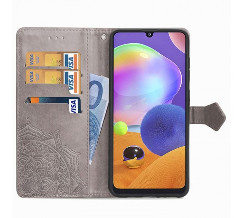 Шкіряний чохол-книжка Art Case з візитницею для Samsung Galaxy A34 5G Сірий