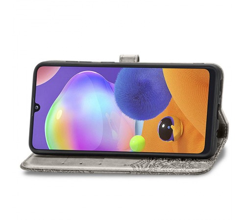 Шкіряний чохол-книжка Art Case з візитницею для Samsung Galaxy A34 5G Сірий