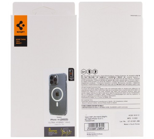 Чохол SGP Ultra Hybrid (MagFit) для Apple iPhone 14 Plus (6.7") Прозорий Чохол SGP Ultra Hybrid (MagFit) для Apple iPhone 14 Plus (6.7") Прозорий