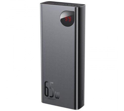 Портативний ЗП Baseus Adaman Metal Digital Display QC 65W 20000 mAh (PPIMDA-D) Black