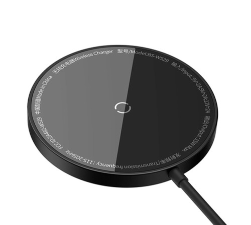 БЗП Baseus Simple Mini3 Magnetic Wireless Charger 15W (CCJJ0400) Black
