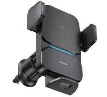 Автотримач з БЗП Baseus Wisdom Auto Alignment (QI 15W) (Air Outlet base) (CGZX000001) Black