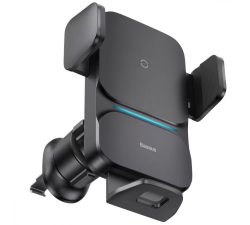 Автотримач з БЗП Baseus Wisdom Auto Alignment (QI 15W) (Air Outlet base) (CGZX000001) Black