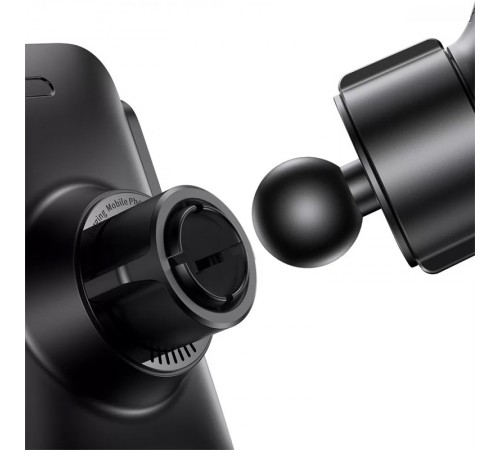 Автотримач з БЗП Baseus Wisdom Auto Alignment (QI 15W) (Air Outlet base) (CGZX000001) Black
