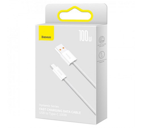 Дата кабель Baseus Dynamic Series USB to Type-C 100W (2m) (CALD00070) White Дата кабель Baseus Dynamic Series USB to Type-C 100W (2m) (CALD00070) White