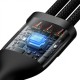 Дата кабель Baseus Flash Series 2 USB to MicroUSB-Lightning-Type-C 100W (1.2m) (CASS03000) Black