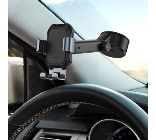 Автотримач Baseus Tank gravity car mount with suction base (SUYL-TK) Tarnish Black