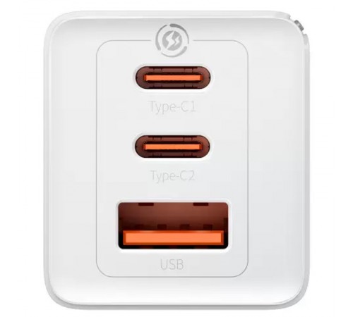 МЗП Baseus GaN5 Pro 65W 2Type-C+USB 100W EU (CCGP12020) White