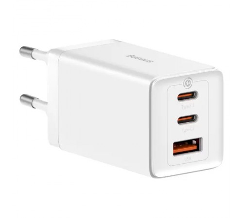 МЗП Baseus GaN5 Pro 65W 2Type-C+USB 100W EU (CCGP12020) White