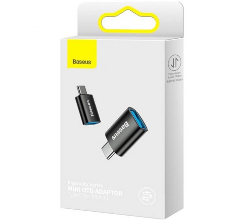Перехідник Baseus Ingenuity Series Mini Type-C to USB 3.1 (ZJJQ000001) Black