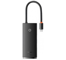 Перехідник HUB Baseus Lite Series 6in1 (Type-C to HDMI + 2xUSB 3.0 + PD+SD/TF) (WKQX05) Black