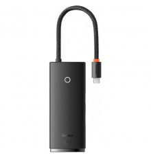 Перехідник HUB Baseus Lite Series 6in1 (Type-C to HDMI + 2xUSB 3.0 + PD+SD/TF) (WKQX05) Black