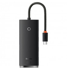 Перехідник HUB Baseus Lite Series 4in1 (Type-C to 4xUSB 3.0) 1m (WKQX03) Black