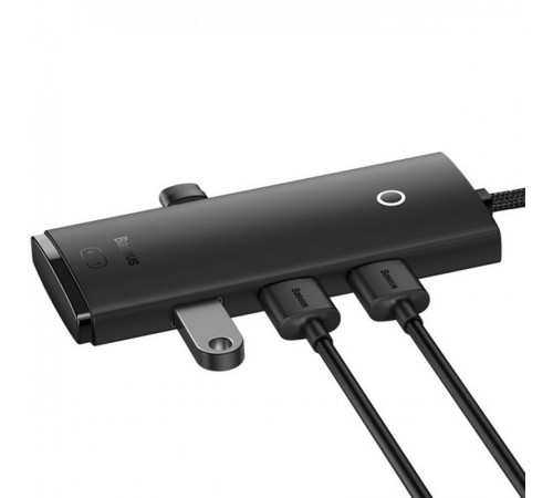Перехідник HUB Baseus Lite Series 4in1 (Type-C to 4xUSB 3.0) 1m (WKQX03) Black Перехідник HUB Baseus Lite Series 4in1 (Type-C to 4xUSB 3.0) 1m (WKQX03) Black