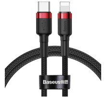 Дата кабель Baseus Cafule Type-C to Lightning PD 18W (1m) (CATLKLF) Red / Black