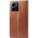 Шкіряний чохол-книжка GETMAN Gallant (PU) для Xiaomi Redmi Note 12 4G Коричневий