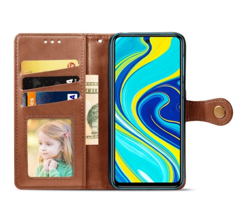 Шкіряний чохол-книжка GETMAN Gallant (PU) для Xiaomi Redmi Note 12 4G Коричневий Шкіряний чохол-книжка GETMAN Gallant (PU) для Xiaomi Redmi Note 12 4G Коричневий