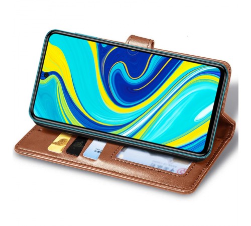 Шкіряний чохол-книжка GETMAN Gallant (PU) для Xiaomi Redmi Note 12 4G Коричневий Шкіряний чохол-книжка GETMAN Gallant (PU) для Xiaomi Redmi Note 12 4G Коричневий