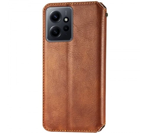 Шкіряний чохол-книжка GETMAN Cubic (PU) для Xiaomi Redmi Note 12 4G Коричневий Шкіряний чохол-книжка GETMAN Cubic (PU) для Xiaomi Redmi Note 12 4G Коричневий