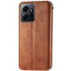 Шкіряний чохол-книжка GETMAN Cubic (PU) для Xiaomi Redmi Note 12 4G Коричневий