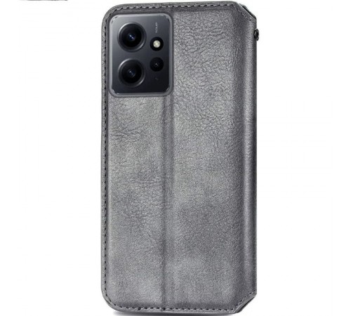 Шкіряний чохол-книжка GETMAN Cubic (PU) для Xiaomi Redmi Note 12 4G Сірий Шкіряний чохол-книжка GETMAN Cubic (PU) для Xiaomi Redmi Note 12 4G Сірий