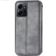 Шкіряний чохол-книжка GETMAN Cubic (PU) для Xiaomi Redmi Note 12 4G Сірий