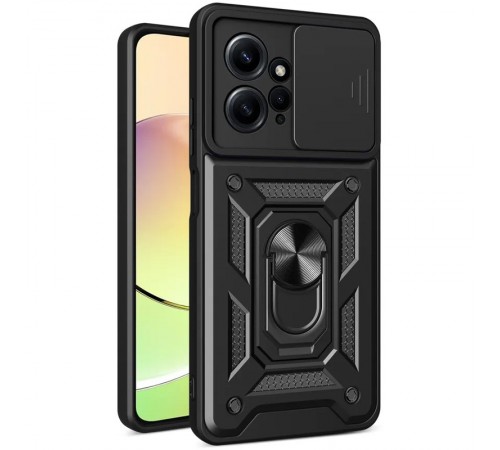 Ударостійкий чохол Camshield Serge Ring для Xiaomi Redmi Note 12 4G Чорний Ударостійкий чохол Camshield Serge Ring для Xiaomi Redmi Note 12 4G Чорний