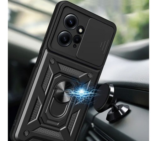 Ударостійкий чохол Camshield Serge Ring для Xiaomi Redmi Note 12 4G Чорний Ударостійкий чохол Camshield Serge Ring для Xiaomi Redmi Note 12 4G Чорний