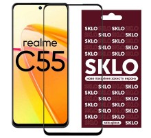 Захисне скло SKLO 3D для Realme C55 Чорний