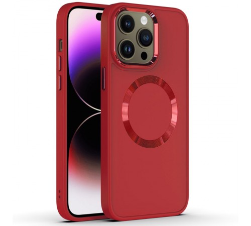 TPU чохол Bonbon Metal Style with MagSafe для Apple iPhone 12 Pro / 12 (6.1") Червоний / Red TPU чохол Bonbon Metal Style with MagSafe для Apple iPhone 12 Pro / 12 (6.1") Червоний / Red