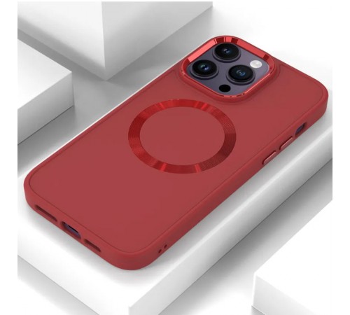 TPU чохол Bonbon Metal Style with MagSafe для Apple iPhone 12 Pro / 12 (6.1") Червоний / Red TPU чохол Bonbon Metal Style with MagSafe для Apple iPhone 12 Pro / 12 (6.1") Червоний / Red