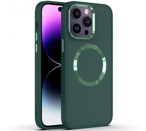 TPU чохол Bonbon Metal Style with MagSafe для Apple iPhone 12 Pro Max (6.7") Зелений / Army Green TPU чохол Bonbon Metal Style with MagSafe для Apple iPhone 12 Pro Max (6.7") Зелений / Army Green