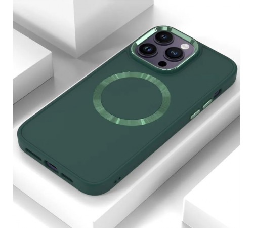 TPU чохол Bonbon Metal Style with MagSafe для Apple iPhone 12 Pro Max (6.7") Зелений / Army Green TPU чохол Bonbon Metal Style with MagSafe для Apple iPhone 12 Pro Max (6.7") Зелений / Army Green