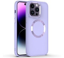 TPU чохол Bonbon Metal Style with MagSafe для Apple iPhone 12 Pro Max (6.7") Бузковий / Dasheen