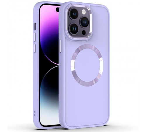 TPU чохол Bonbon Metal Style with MagSafe для Apple iPhone 12 Pro Max (6.7") Бузковий / Dasheen TPU чохол Bonbon Metal Style with MagSafe для Apple iPhone 12 Pro Max (6.7") Бузковий / Dasheen