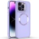 TPU чохол Bonbon Metal Style with MagSafe для Apple iPhone 12 Pro Max (6.7") Бузковий / Dasheen
