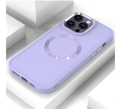 TPU чохол Bonbon Metal Style with MagSafe для Apple iPhone 12 Pro Max (6.7") Бузковий / Dasheen TPU чохол Bonbon Metal Style with MagSafe для Apple iPhone 12 Pro Max (6.7") Бузковий / Dasheen