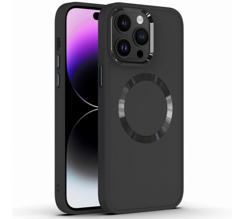 TPU чохол Bonbon Metal Style with MagSafe для Apple iPhone 12 Pro Max (6.7") Чорний / Black TPU чохол Bonbon Metal Style with MagSafe для Apple iPhone 12 Pro Max (6.7") Чорний / Black