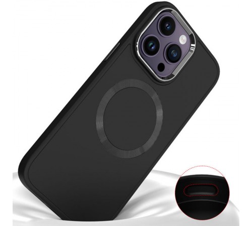 TPU чохол Bonbon Metal Style with MagSafe для Apple iPhone 12 Pro Max (6.7") Чорний / Black TPU чохол Bonbon Metal Style with MagSafe для Apple iPhone 12 Pro Max (6.7") Чорний / Black