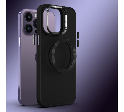 TPU чохол Bonbon Metal Style with MagSafe для Apple iPhone 12 Pro Max (6.7") Чорний / Black TPU чохол Bonbon Metal Style with MagSafe для Apple iPhone 12 Pro Max (6.7") Чорний / Black
