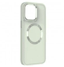 TPU чохол Bonbon Metal Style with MagSafe для Apple iPhone 13 (6.1") Білий / White