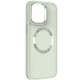 TPU чохол Bonbon Metal Style with MagSafe для Apple iPhone 13 (6.1") Білий / White
