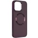TPU чохол Bonbon Metal Style with MagSafe для Apple iPhone 13 (6.1") Бордовий / Plum