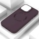 TPU чохол Bonbon Metal Style with MagSafe для Apple iPhone 13 (6.1") Бордовий / Plum